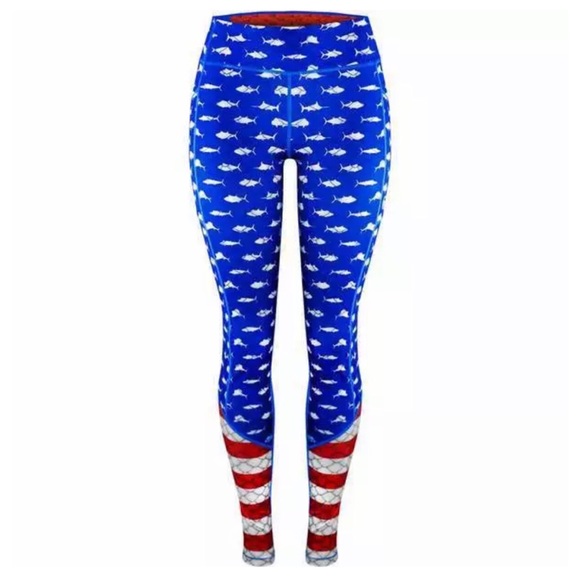 Pelagic Pants - Pelagic Womens Fiji Oceanflex Americamo Leggings